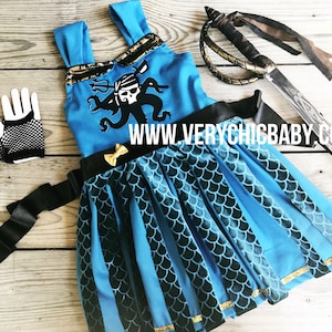Uma Descendants Pirate Couture Style Doll Costume Halter Lace Dress Twirly Dressup Custom