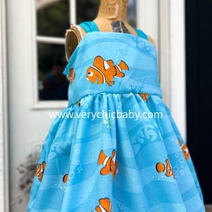 Finding Nemo Dress, Nemo Birthday Dress, Finding Dory Birthday Dress, Dory Dress