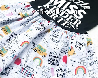 Back to School Dress, First Day of School Outfit, Kindergarten Dress, Preschool Dress, Girls School Dress, Picture Day Outfit