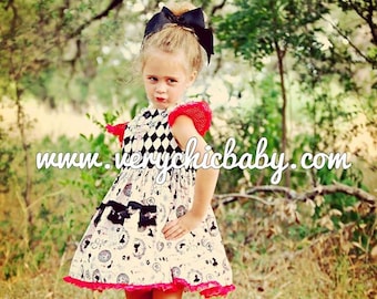 Vestido de Alicia en el País de las Maravillas, disfraz para niñas, falda giratoria