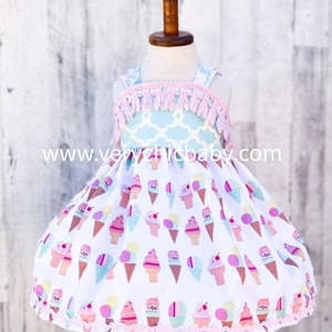 Ice Cream Dress, Ice Cream Birthday Dress, Ice Cream Party Dress, Candyland Dress