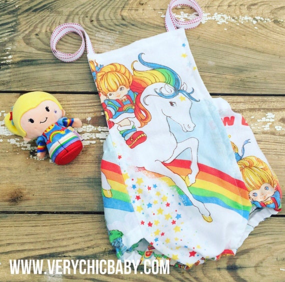 rainbow romper baby