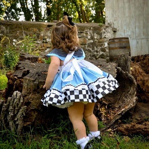Alice in Wonderland Dress, Alice in Wonderland Costume, Alice in Wonderland Girls Dress, Alice in Wonderland Birthday Outfit, Alice Dress image 2