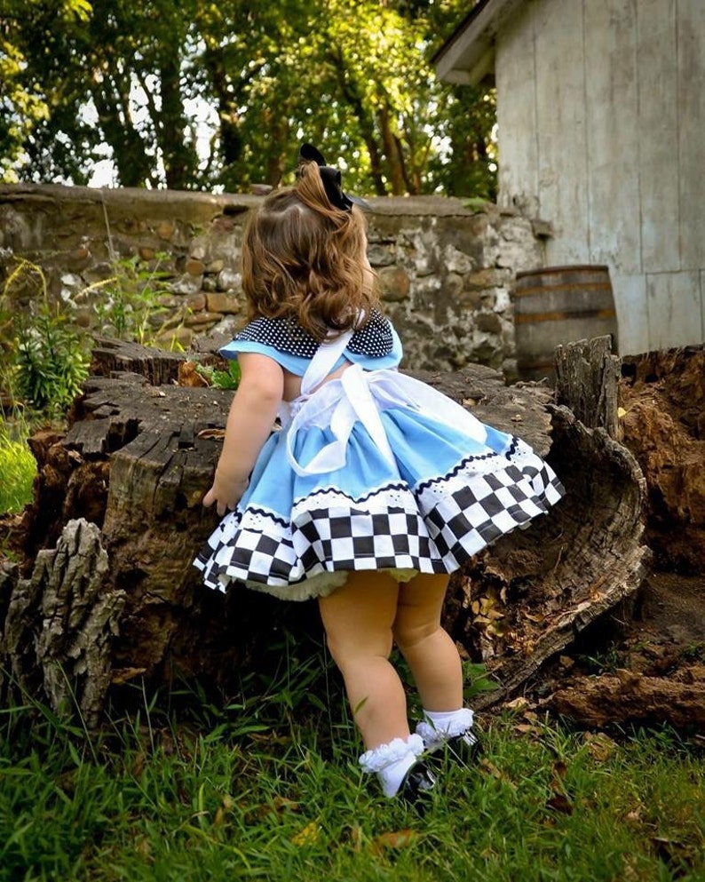 Alice in Wonderland Dress, Alice in Wonderland Costume, Alice in Wonderland Girls Dress, Alice in Wonderland Birthday Outfit, Alice Dress image 2
