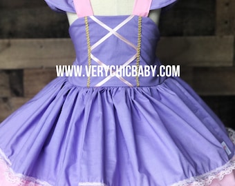 Rapunzel Dress, Rapunzel Dress Girls, Rapunzel Costume, Tangled Costume, Rapunzel Girls Costume, Rapunzel Birthday Outfit, Rapunzel Tangled