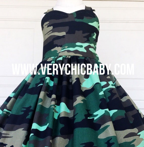 Girls camouflage dress online