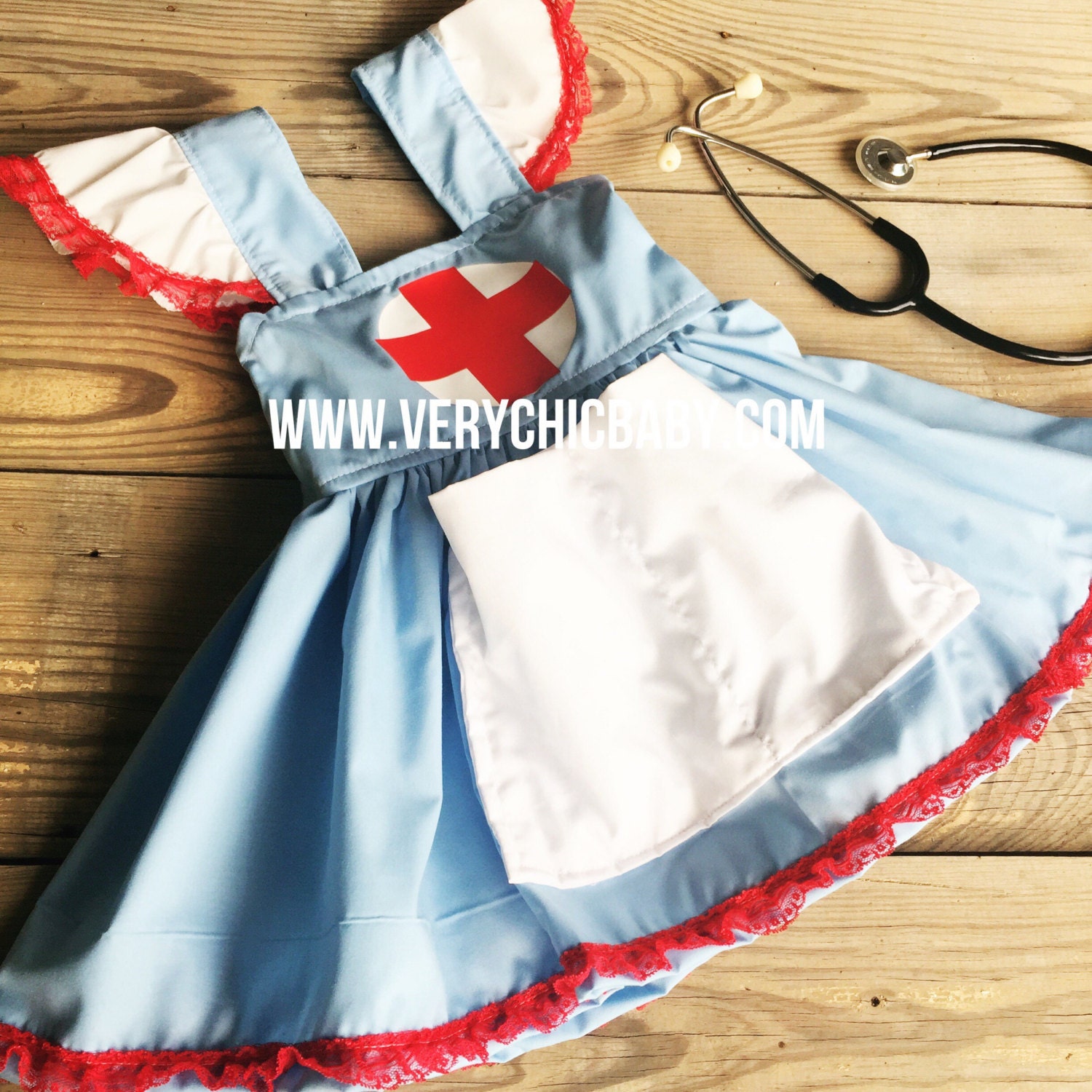 Nurse Costume, Nurse Dress, Girls Nurse Dress, Girls Nurse Costume, Nurse Birthday Outfit, Custom RN LVN Dress