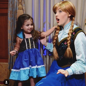 anna dress, anna costume, froze anna dress for girls, girls ann frozen costume, frozen birthday dress, anna birthday dress