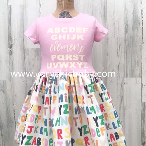 Vestido de jardín de infantes, vestido de regreso a la escuela, vestido para el primer día de clases, vestido preescolar