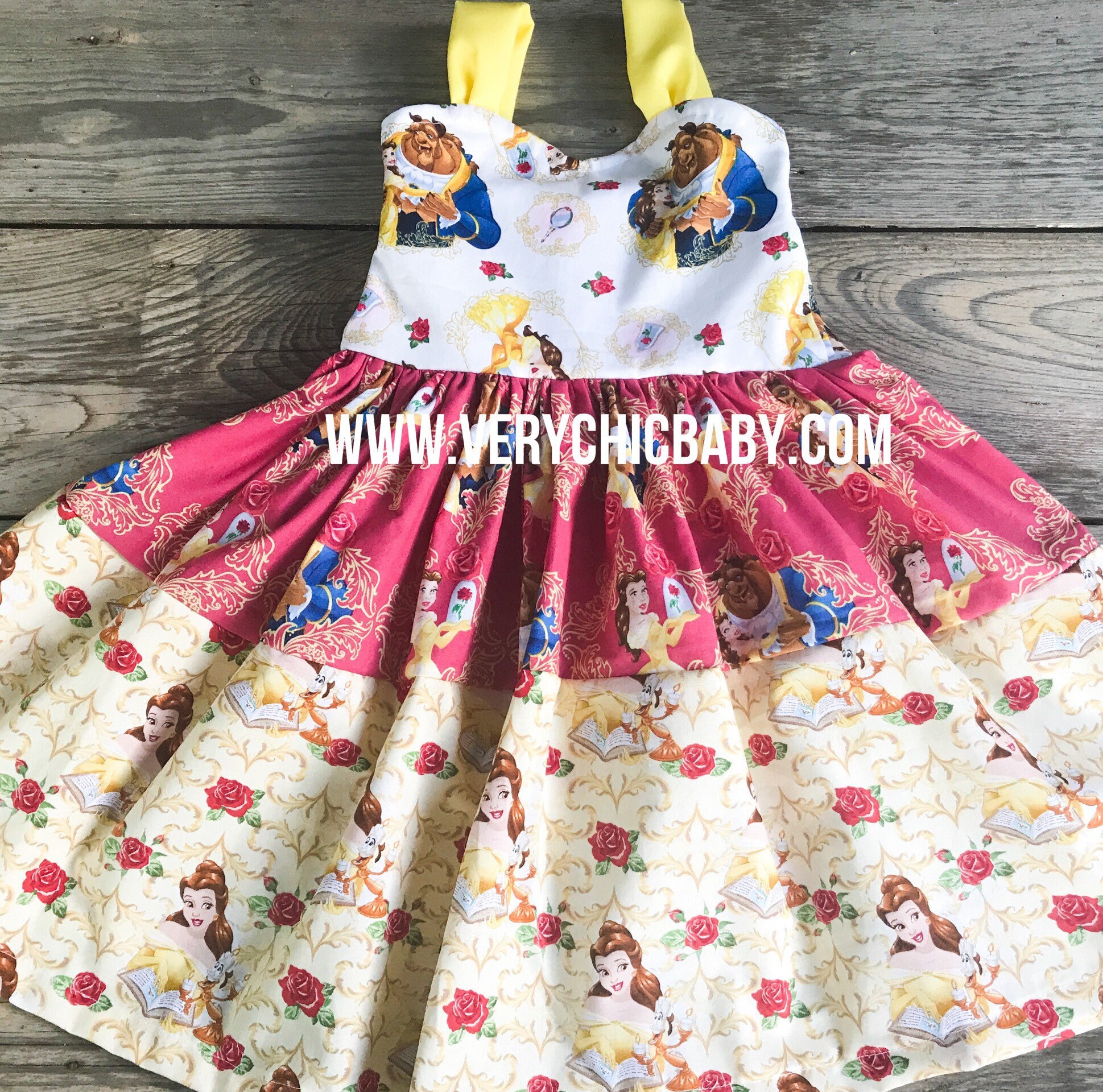 belle party dress belle dress, belle Birthday Party Dress,Beauty and the Beast, belle costume, handmade belle dress, princess dress, belle Birthday dress