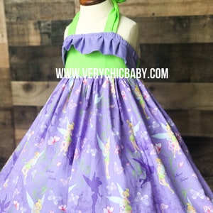 Ready to Ship Size 3 and 4 !!!! Tinker Bell Birthday Dress, Girls Tinker bell Dress, Tinker Bell Dress. Peter Pan Tinkerbell Girls Dress