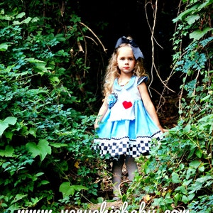 Vestido de Alicia en el país de las maravillas, Alicia en el país de las maravillas, vestido de Alicia en el país de las maravillas para niñas, vestido de cumpleaños de Alicia, vestido de fiesta de Alicia, vestido de Alicia para niñas