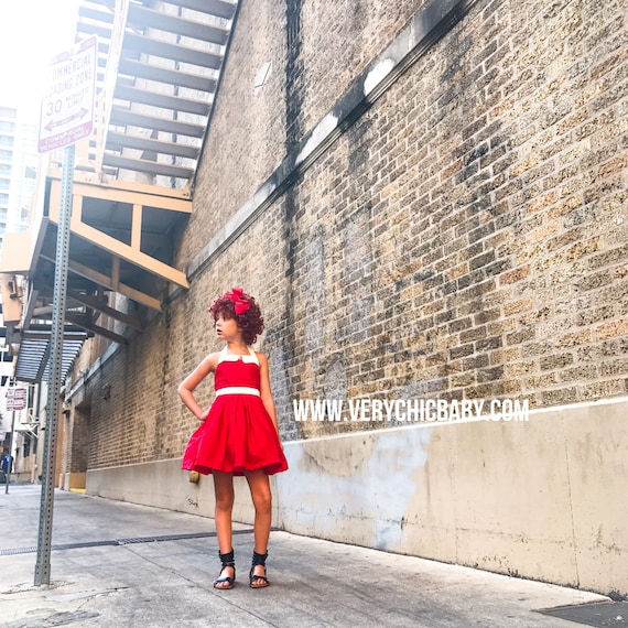 Little Orphan Dress, Girls Little Red Dress; Girls Orphan Halloween Costume  - Etsy