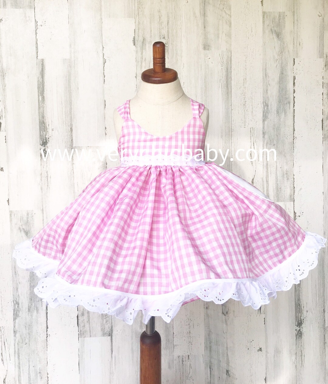 Gingham Dress, Pink Gingham Dress for Girls, Pink Gingham Dress, Country Girl Dress, Cowgirl