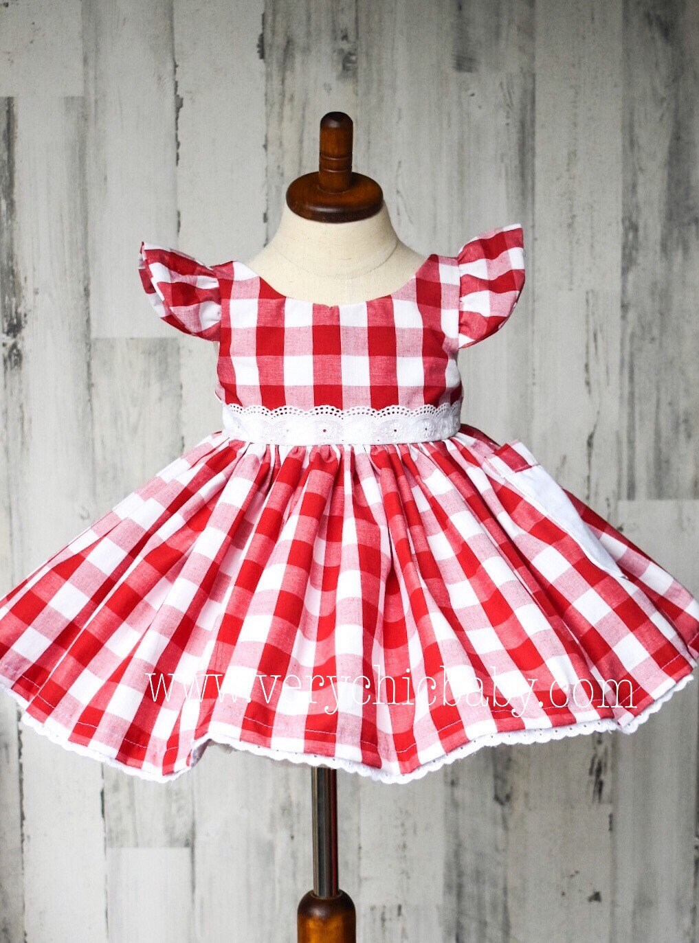 Red Gingham Dress Etsy