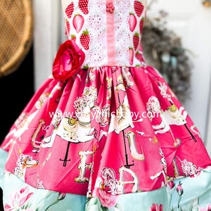 Carousel Dress, Pink Carousel Dress, Carousel Birthday Dress, Strawberry Carousel Dress, Carousel Dress for girls, Pink Carousel Baby Dress