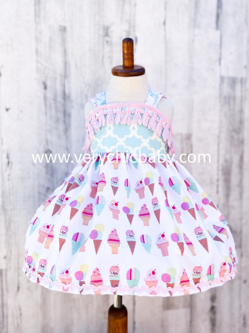 Ice Cream Birthday Dress Ice Cream Dress Ice Cream Party Etsy