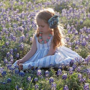 Easter Dress, Spring Dress, Easter Dress Girls, Vinatge Fabric Easter Dress, Girls Flower Girl Dress