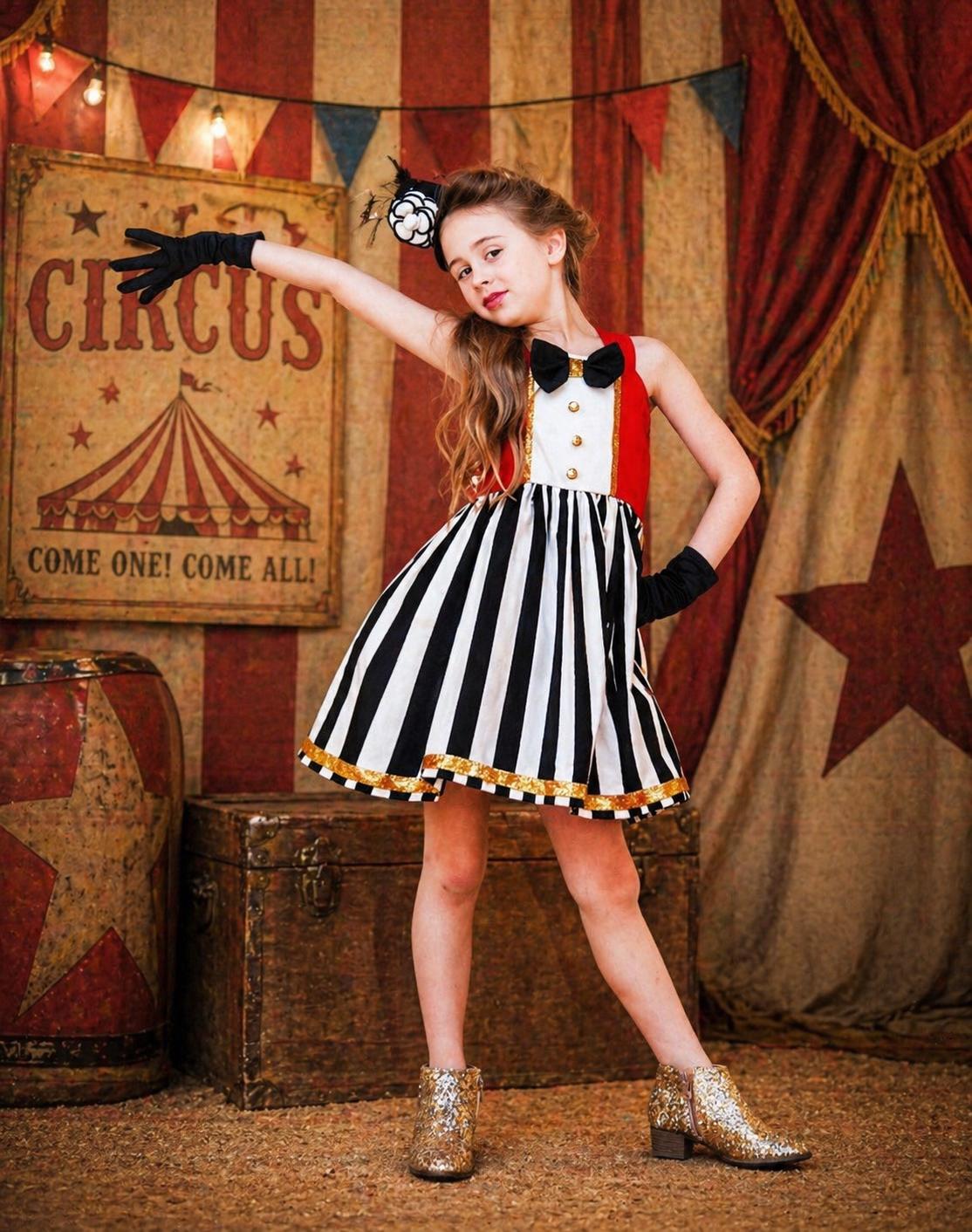 strapless open back dress Circus Themed Party Kit, Carnival Themed Party Sleepover Set – Chicky  Chicky Bling Bling main image 1