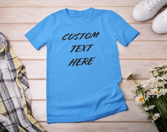 T-shirt unisex in cotone con testo personalizzato: maglietta personalizzata