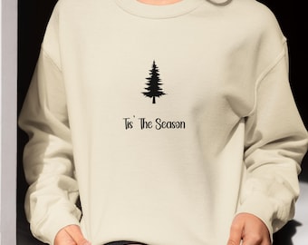 Minimalist Christmas Tree Sweatshirt: Unisex Holiday Crewneck