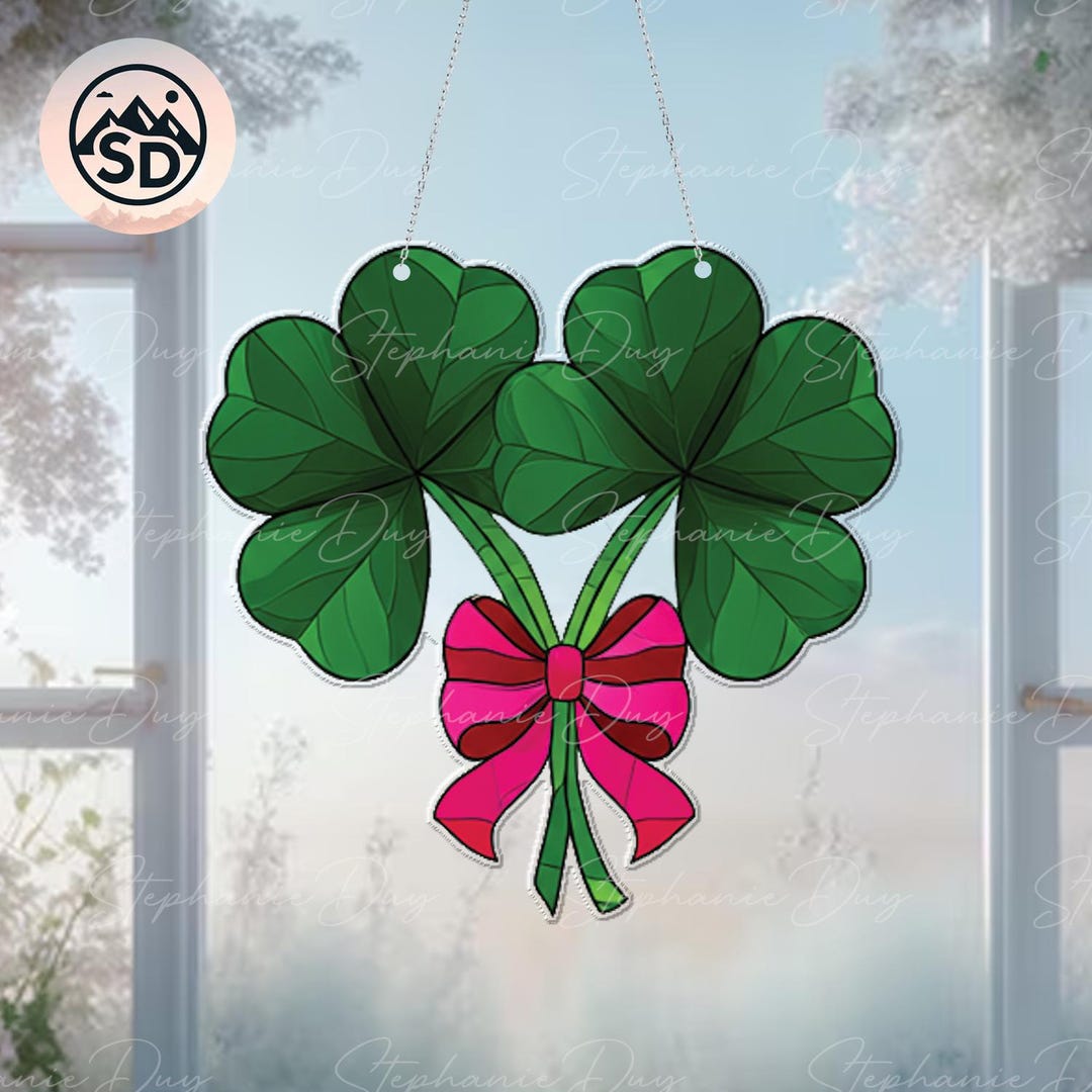 Lucky Four-leaf Clover Acrylic Window Hanging St. Patrick's Day Decor ...