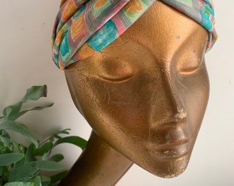 Ladies Twist Headband, Silk Vintage Twist Floral Headband, Twist Knot Headband