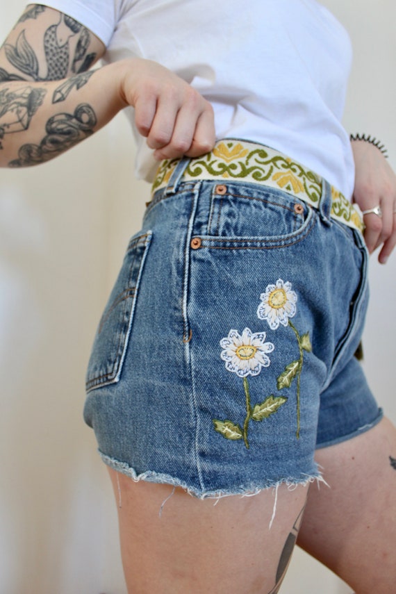 levi's embroidered shorts