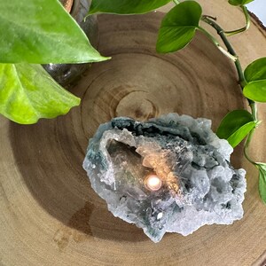 Amethyst | Quartz | Jasper | Hematite - Flower Oil Lamp- Unique Home Decor, Natural Raw Crystal Chunk- Meditation, healing crystal