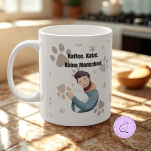 Funny mug for cat lovers | Men with saying | Coffee Cat No People – Gift idea for Cat Dad for Father&#39;s Day | Birthday