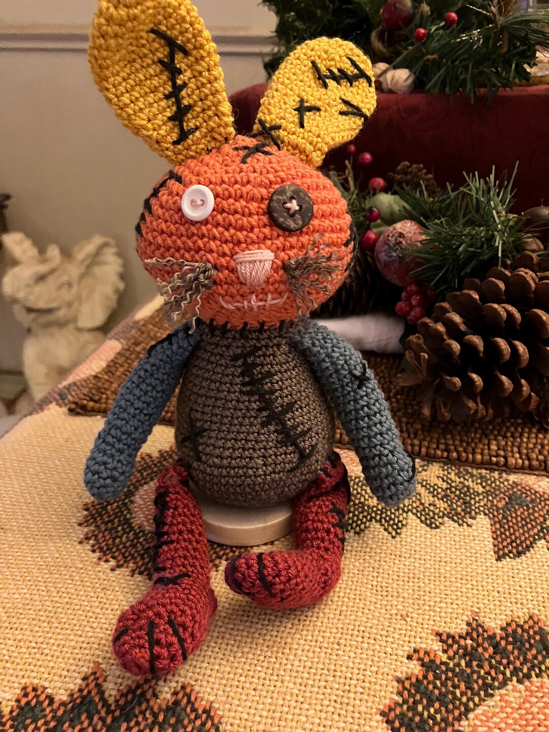 Rabid Rabbit Bunny Handmade Crochet Zombie #1 - Etsy