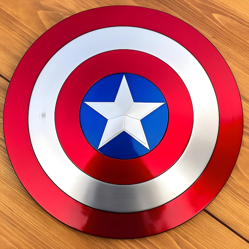 Metal Captain America Shield: Avenger Movie Prop Replica - Cosplay or Decor image 4