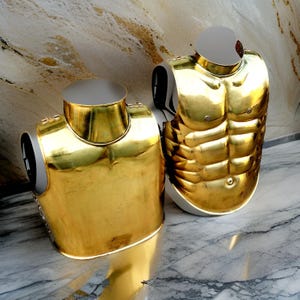 Golden Steel Mussels Jacket: Medieval Cosplay Armor