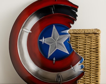 Gepersonaliseerde middeleeuws Captain America-schild: gegraveerde replica van het Avenger-eindspel
