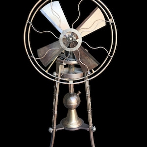 Kerosene Steam Engine Floor Fan: Steampunk Vintage Replica