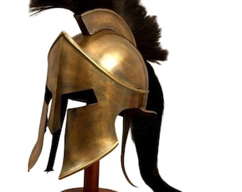 King Leonidas Spartan Helmet: 300 Movie Replica, Medieval Battle Edition