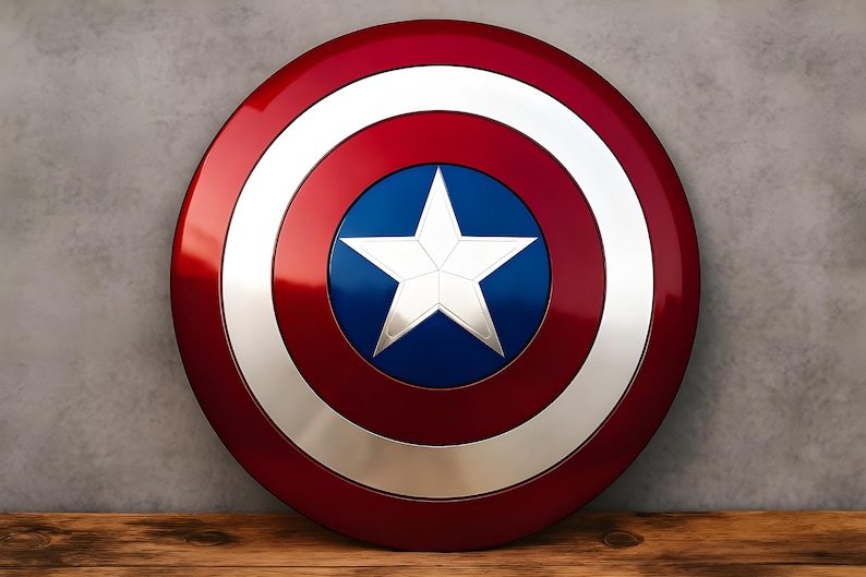 Metal Captain America Shield: Avenger Movie Prop Replica - Cosplay or Decor image 1