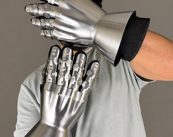 Steel Gauntlets Pair | Knight Armor Gloves, LARP Cosplay Costume, Renaissance Reenactment