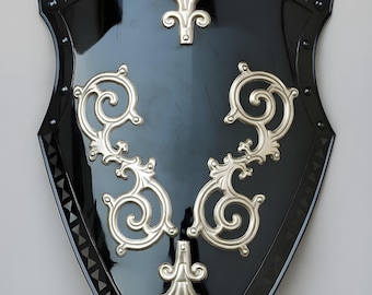 Escudo de caballero vikingo: Cosplay LARP medieval, acero inoxidable