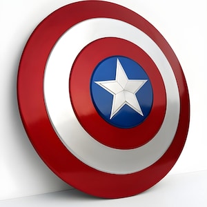 Metal Captain America Shield: Avenger Movie Prop Replica - Cosplay or Decor image 2