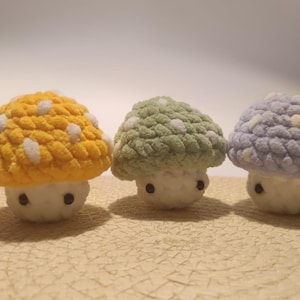 Patrón de hongo a crochet, patrón de amigurumi de crochet de baja costura, patrón de crochet de baja costura, patrón de hongo a crochet