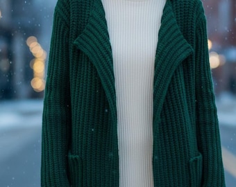 Textured Cardigan Crochet Pattern (US) | Inclusive Sizing XS–5X