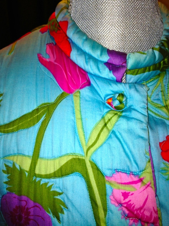 Vintage Quilted Silk House Dress