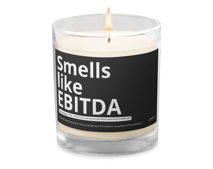 Featured listing image: Smells like EBITDA - Private Equity & Investment Banking Holiday Gift Candle