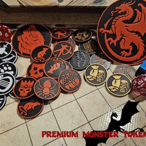 Premium DnD Token Set - Classes, Items, Monsters & NPCs  - Dungeons and Dragons, Tabletop roleplaying, Travel Miniatures, Roleplaying, 5E