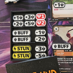 Set di gettoni Riftbound TCG con scatola di immagazzinaggio compatta