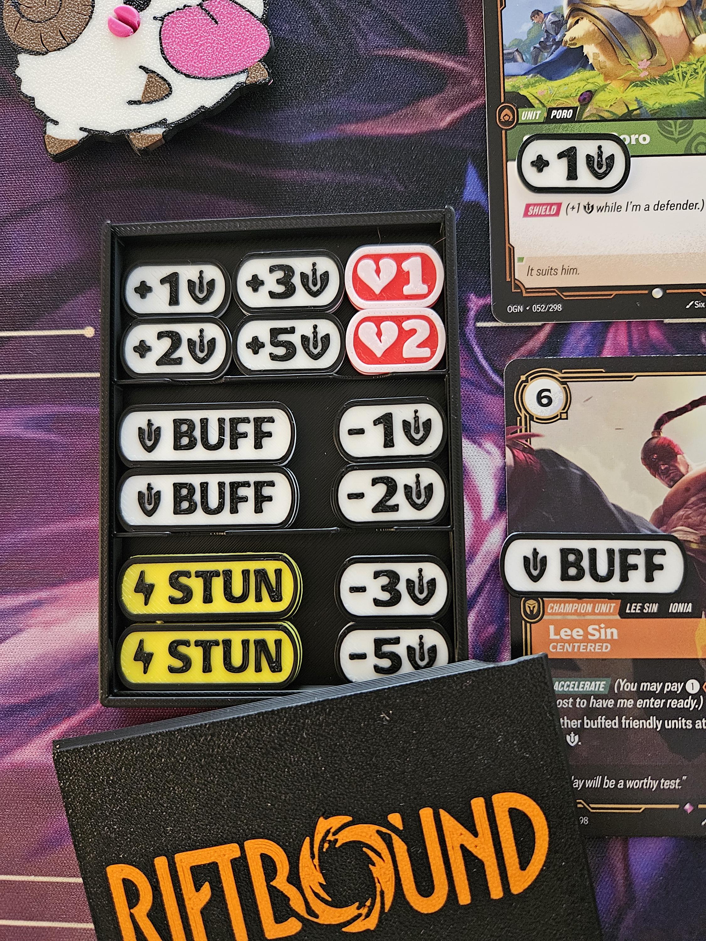 Riftbound TCG Tokens Set With Compact Storage Box - Etsy