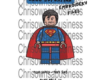 LEGO super hero embroidery machine files, Lego files, super files, embroidery machine files, two sizes, 4x4, 5x5, instant download, zip file
