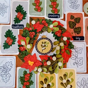 Lustige Weihnachtspflanzen Montessori. Papiermodelle für Kinder. Von der Natur inspirierte Ressourcen. Homeschool Vorschule Kleinkinder Weihnachtsaktivitäten