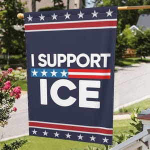 I Support Ice Garden Flag 12x18 I Stand With Ice Yard Sign House Flag,I Stand With Ice Yard Sign House Flag No Flagstand Double Sided
